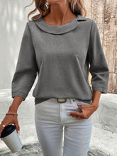 EMERY ROSE 1pc Women Simple Solid Color Long Sleeve Linen Casual Shirt